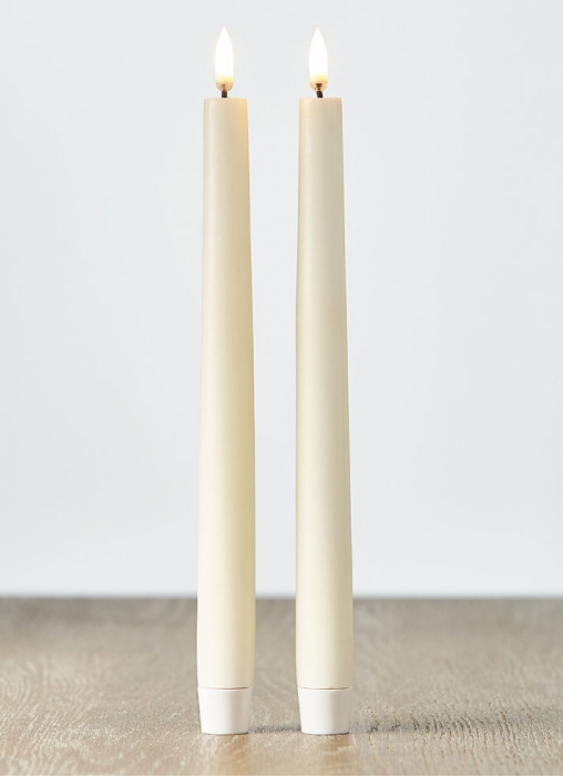11IN IVORY TAPER CANDLES